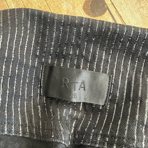 RTA SLIM FIT PINSTRIPE PANTS WITH ANKLE ZIP IN BLACK - Picture 11 of 11